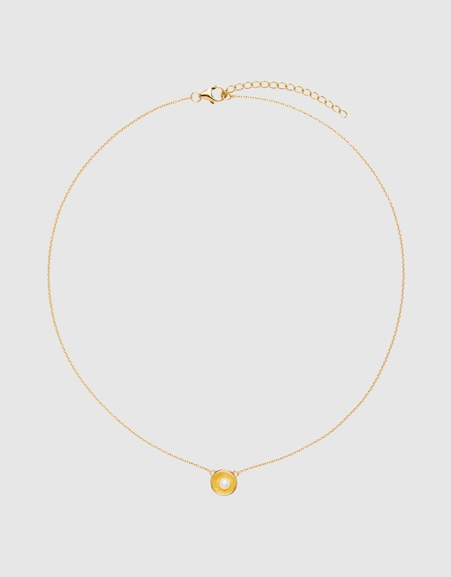 Najo - Capri Yellow Gold and Pearl Necklace