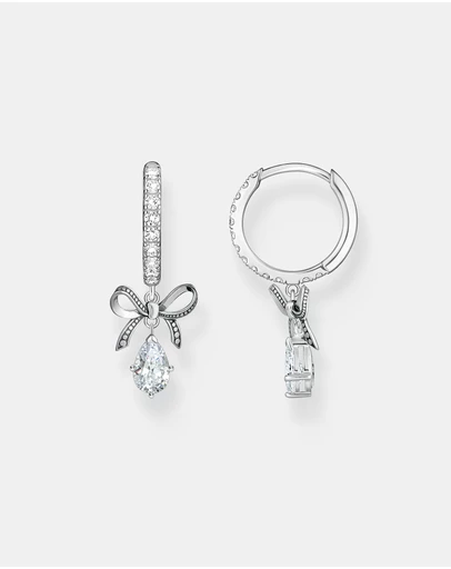 THOMAS SABO - Romance Hoop earrings with bow pendant
