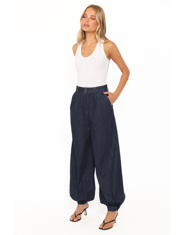 Petal & Pup - Melita Balloon Leg Denim Jeans - Indigo