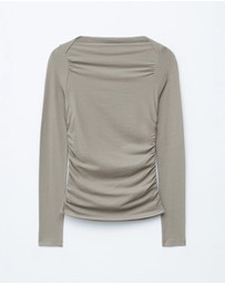 & Other Stories - Ruched Boatneck Top