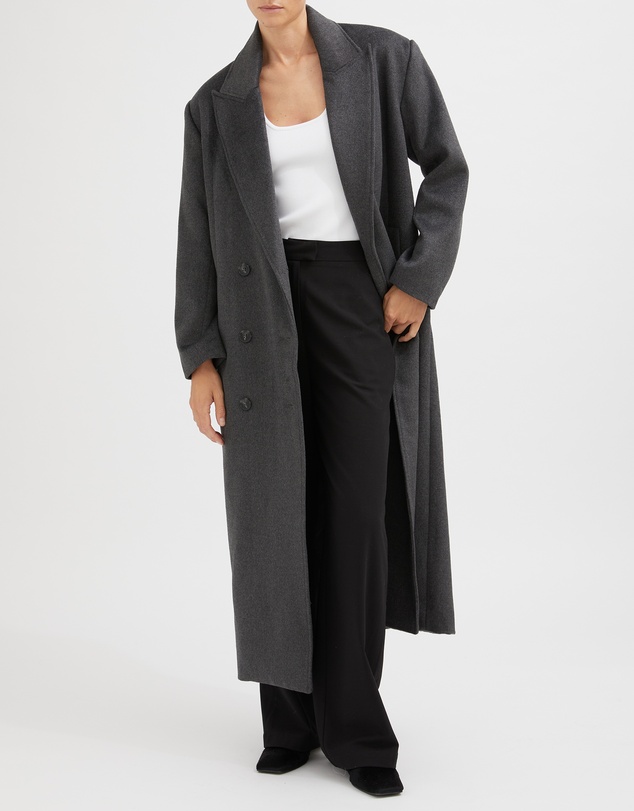 FRIEND of AUDREY - The Double Breasted Longline Wool Coat