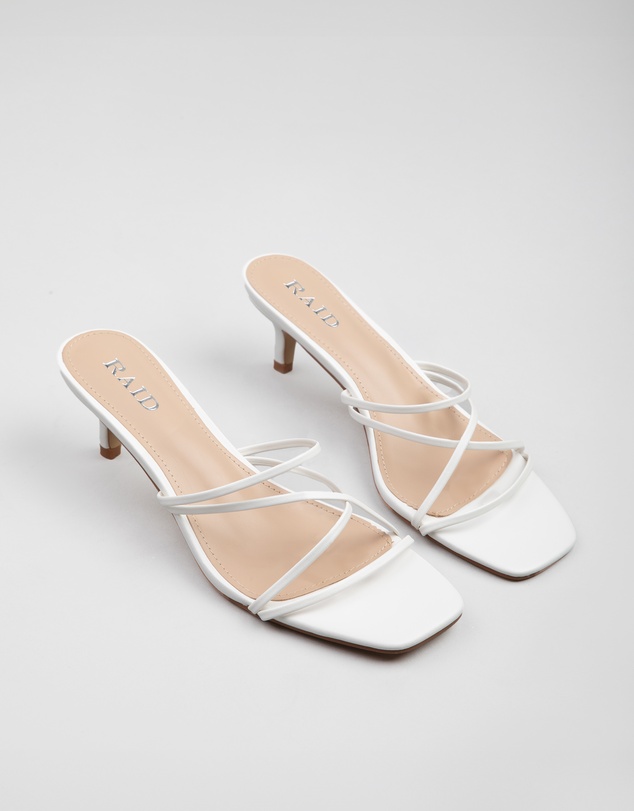RAID - Charli White Kitten Heels Mule