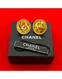 Pre-Loved by Azura Reborn - Pre-Loved CC Gold Plated Button Clip On Earrings