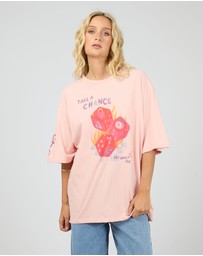 All About Eve - Snake Eyes Oversized Tee Light Pink