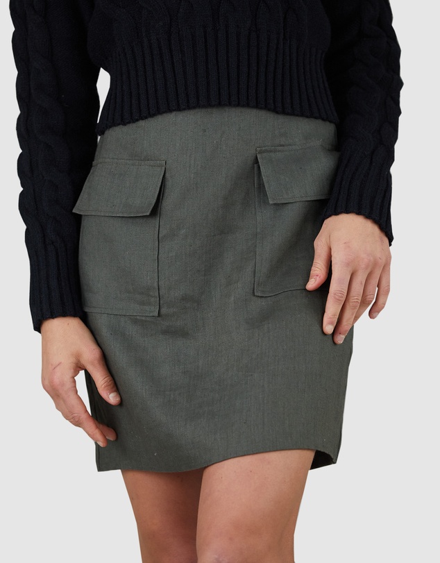 Amelius - Stockton Linen Utility Skirt