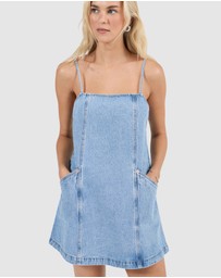 Rolla's - Deco Denim Cami Dress - Vintage Stone