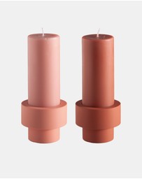 porter green - escc small pillar candle soy-blend unscented candles