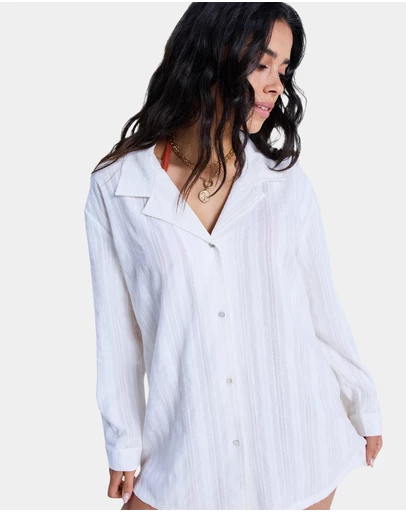 Roxy - Womens Sunset Back Cover Up Shirt