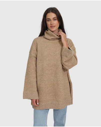Belle & Bloom - Cuddle Me Oversized Tunic Sweater