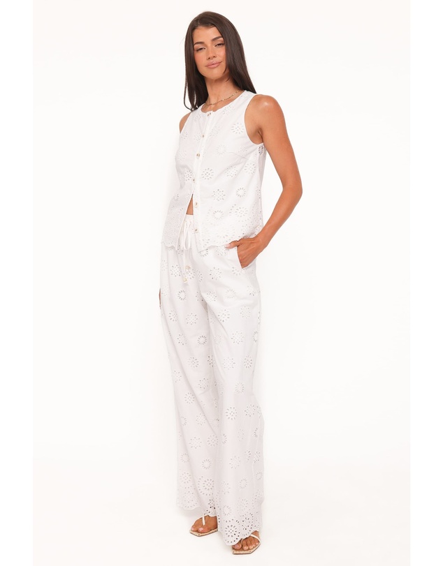 Petal & Pup - Wren Pant - White Broderie