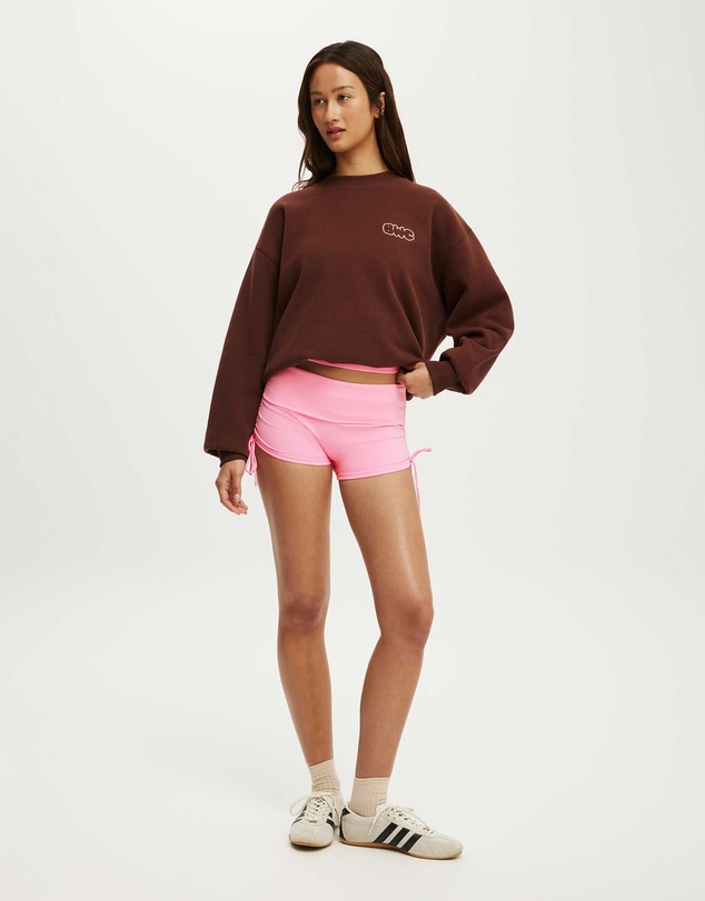 Cotton On Body Active - Plush Graphic Crew Sweatshirt