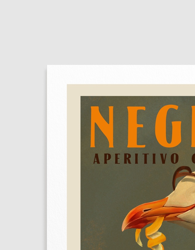 Olive et Oriel - Vintage Art Deco Negroni Poster by The Whiskey Ginger Art Print