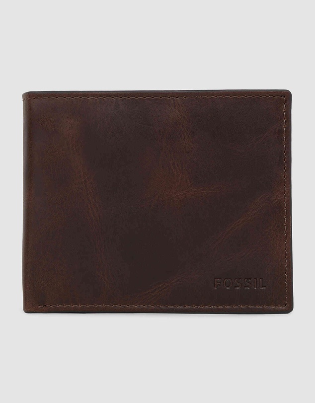 Fossil - Derrick Dark Brown Large Coin Pocket Bifold