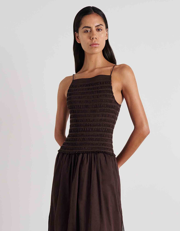 Jag - Marie Shirred Maxi Dress