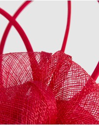Max Alexander - Sinamay Red Flower Racing Fascinator