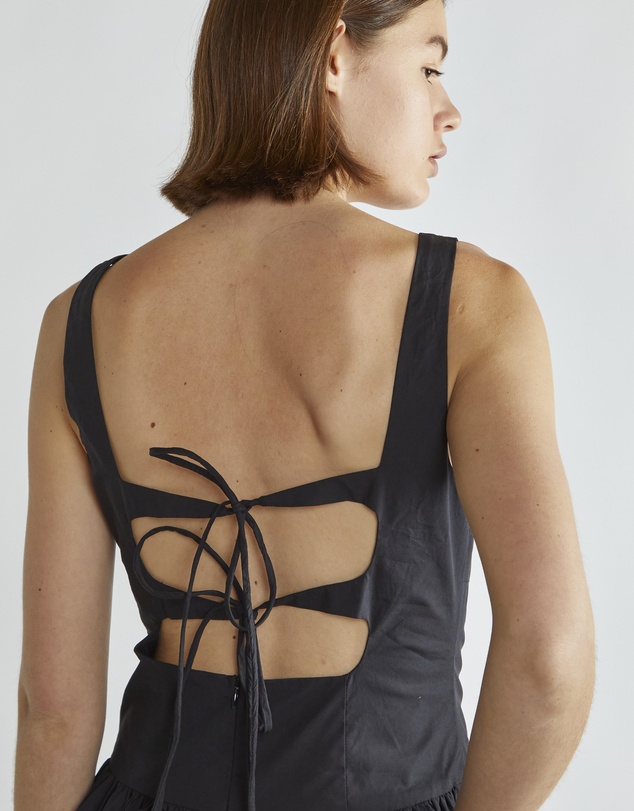 Glamorous - Tie back dropped waist midi dress