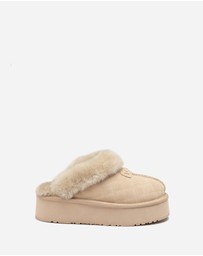 Ozwear Connection Uggs - Ugg Coquette Matelassé Logo Platform Slipper (Detachable Feature)