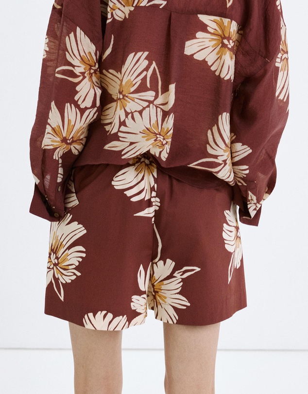 M.N.G - Printed Cotton-Blend Shorts
