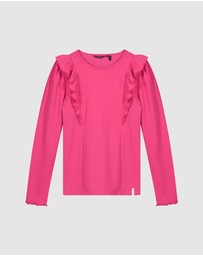 NONO - Klari Rib Top with Ruffles - Kids-Teens