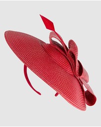Max Alexander - Saucer Red Racing Fascinator Hat