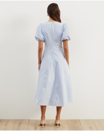 Atmos&Here - Ally Cotton Puff Sleeve Midi Dress