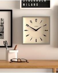 Newgate - Newgate Jones Box Wall Clock Grey