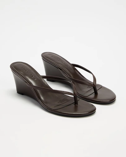 Atmos&Here - Janie Leather Wedge Heels