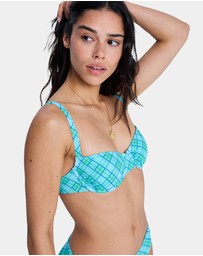 Roxy - Womens Printed Essentials Uderwire Bralette Bikini Top