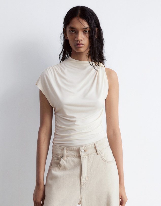 & Other Stories - Ruche Gold-Buckle Top