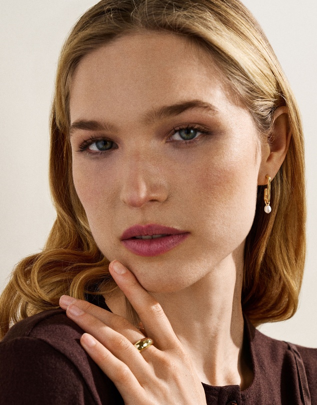Skagen - Agnethe Pearl Gold Earring