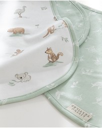 Living Textiles - 2 Pack Organic Burp Cloths - Australiana