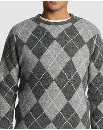 yd. - Hamish Crew Argyle Knit Jumper