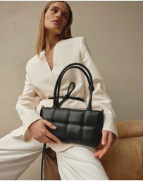 VESTIRSI - Margot Black Woven Baguette