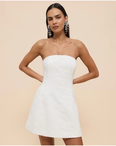 CHANCERY - Lani Strapless Structured Lace Mini Dress