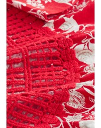 NEXT - Short Sleeve Crochet Bubblehem Top