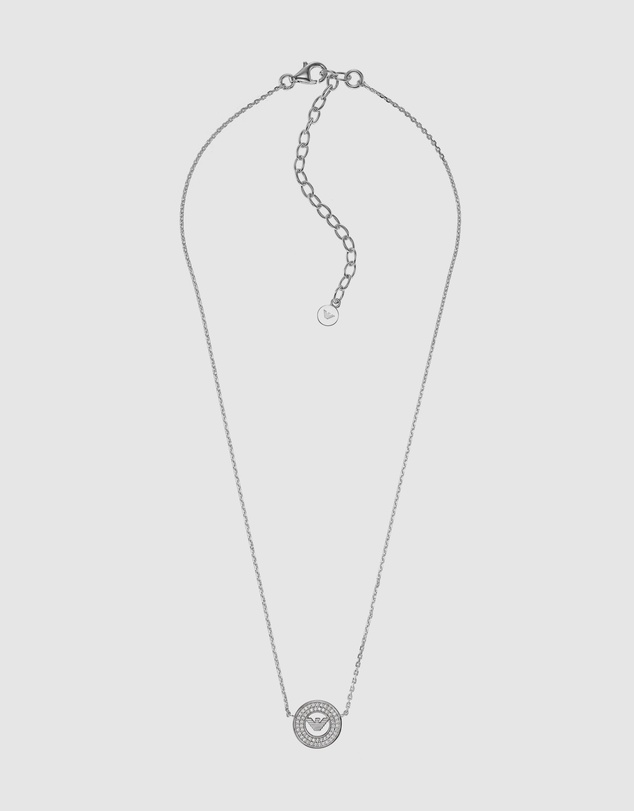 Emporio Armani - Silver Tone Pendant Necklace