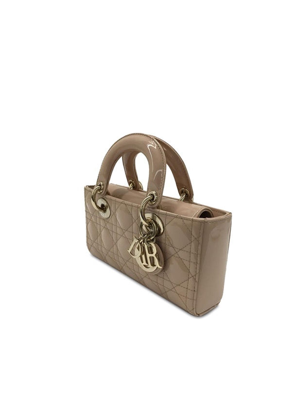 Pre-Loved by Azura Reborn - Pre-Loved Dior Lady Dior Small Patent Leather Satchel Bag