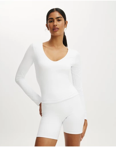 Cotton On Body Active - Ultra Soft Scoop Neck Long Sleeve Top