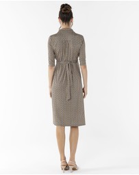 Angel Maternity - Eve Maternity Classic Wrap Dress in Link Print