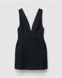 & Other Stories - Textured V-Neck Mini Dress
