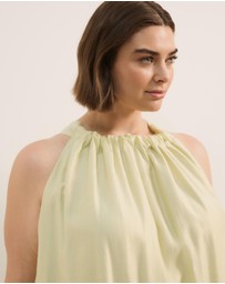 Atmos&Here Curvy - Paloma Voile Cut Away Tie Midi Dress
