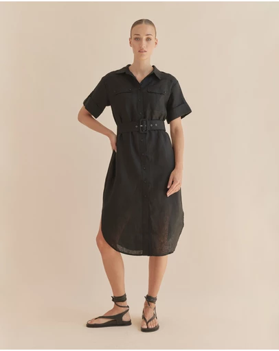 Amelius - Provence Linen Shirt Dress