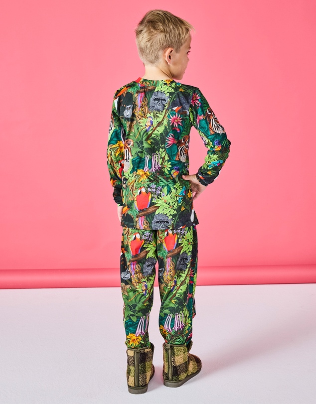 Kip&Co - Jungle Life Organic Cotton LS Top Pants Pyjama Set - Kids-Teens