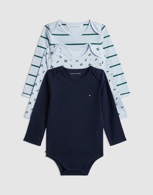 Tommy Hilfiger - 3 Pack Combi Bodysuit LS - Babies