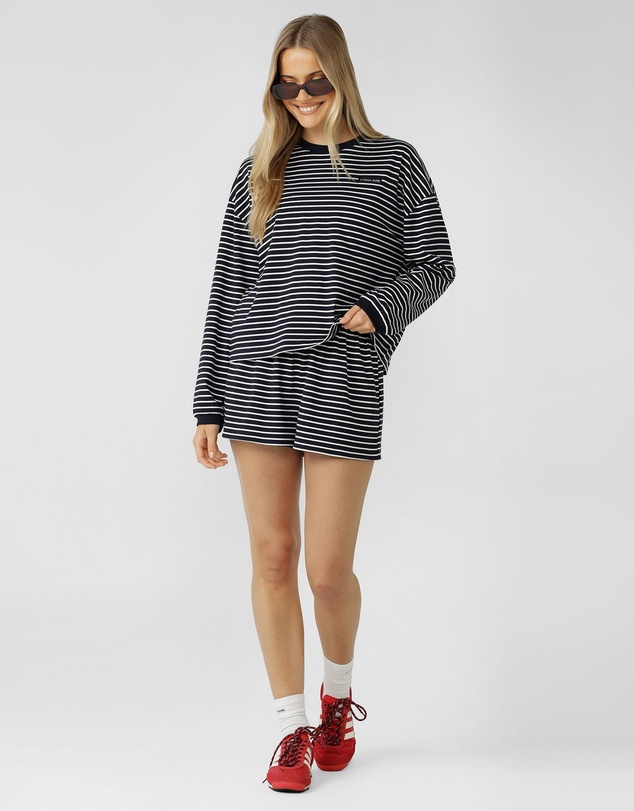 Lorna Jane - Summer Stripe Long Sleeve Lounge Top