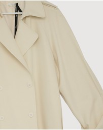 Revibe - Repaired Minima Esenciales Isra Cotton Twill Trench Coat - AU 12