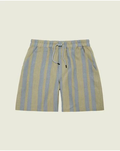 OAS Company - Mist Strata Nicola Linen Shorts
