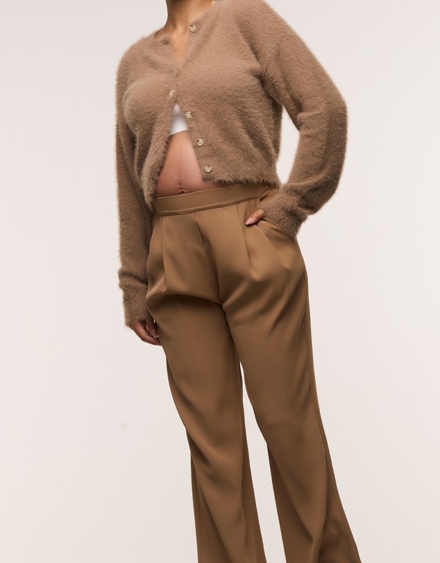 Soon Maternity - Wide Leg Pleated Pants