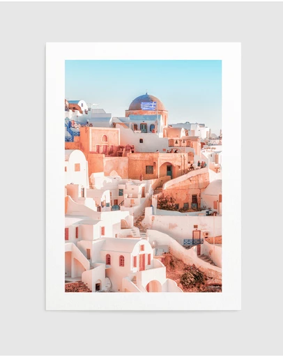 Olive et Oriel - Santorini Sunsets I Art Print
