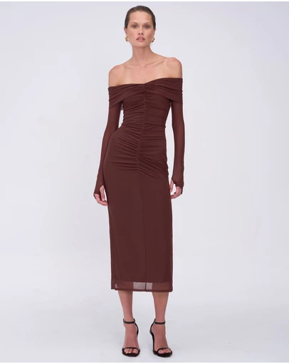 Suboo - Christy Mesh Off Shoulder Midi